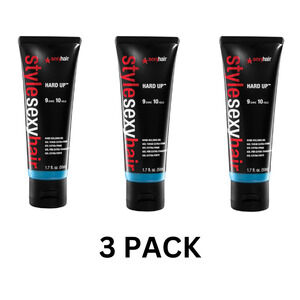 SexyHair Style Hard Up Hard Holding Gel – 1.7 oz (Pack of 3) – Extreme Hold  New